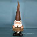 Nain de chapeau de pointe avec décoration de décor de gnome de jardin de bienvenue